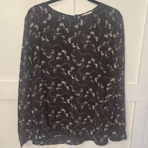 Loft Floral Black Women's Blouse